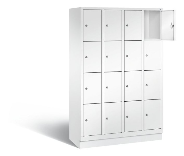 C+P Schließfachschrank Evolo, H1800xB1190xT500mm, Farbe: Verkehrsweiß, 48020-404 S10184