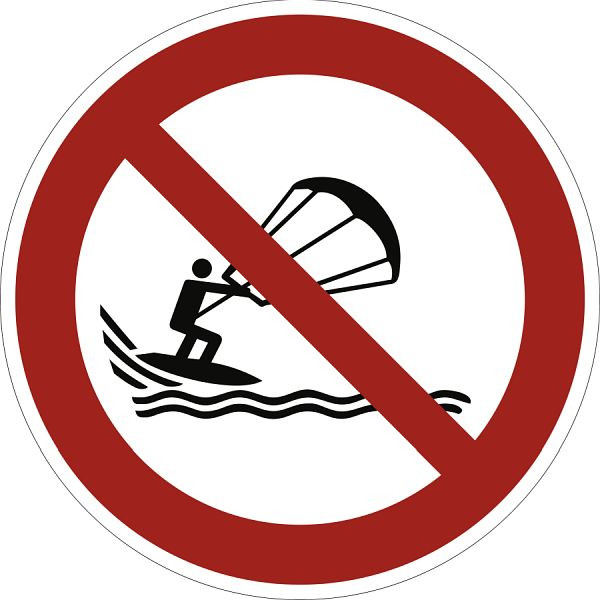 Moedel Kitesurfen verboten ISO 20712-1, Aluminium, Ø 400 mm, 58550