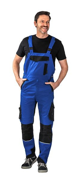Planam Norit Herren Latzhose, kornblumenblau/schwarz, Größe 52, 6522052