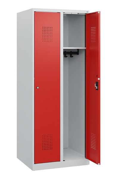 C+P Spind Evolo PLUS, 2 Abteile, 1530x600x500mm, 7035/3020, Zylinderschloss, 0490005-20 S10028