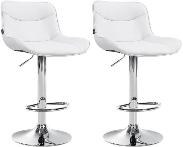 CLP Barhocker Vonore Kunstleder chrom, weiß, VE: 2 Stück, 325216