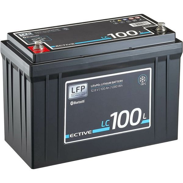 ECTIVE LC 100L LT 12V LiFePO4 Lithium Versorgungsbatterie 100 Ah, TN3643