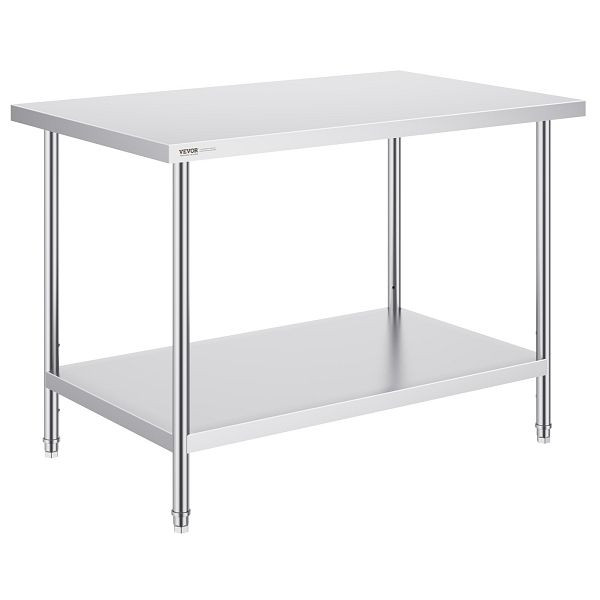VEVOR Vorbereitungstisch Edelstahl Gewerblicher Arbeitstisch 762x1219mm Küche, CFBXGGZTLCWJMJYVIV0