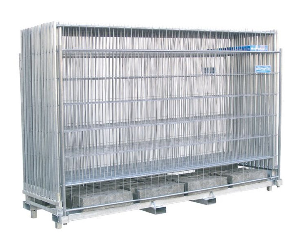 Schake Bauzaun SET2, für Typ "Standard", mit Kombipalette und Verbindungsschelle, 3B211K-SET2