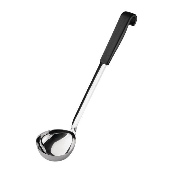 Vogue Schöpflöffel mit schwarzem Griff 34cm, langlebig, CS001