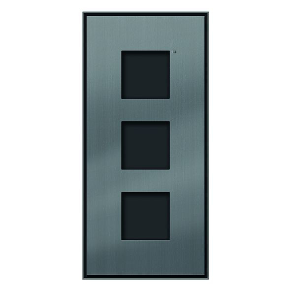 TCS Inputzmontageset aus Frontplatte flächenbündig und UP-Kasten für Serie AMI, für 3 AMI-Module, 1-spaltig, ZAU2050-0030