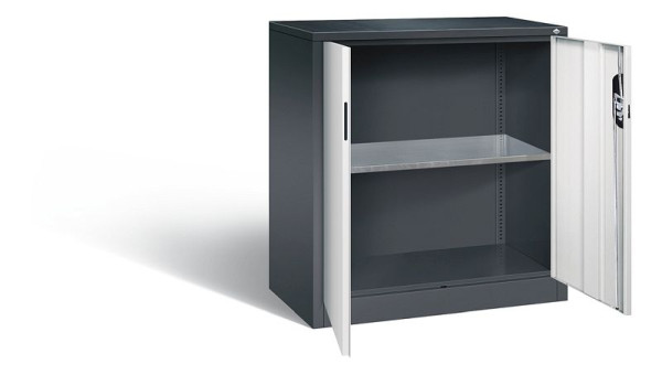 C+P Werkzeugschrank Acurado, H1000xB930xT500mm, Farbe: Schwarzgrau / Lichtgrau, Muldengriff, 8821-000 S10277