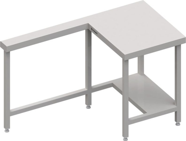 Stalgast Edelstahl Kassenstation mit Arbeitsfläche rechts 1400x750x880 mm Granitarbeitsplatte "Standard G1", CF14219