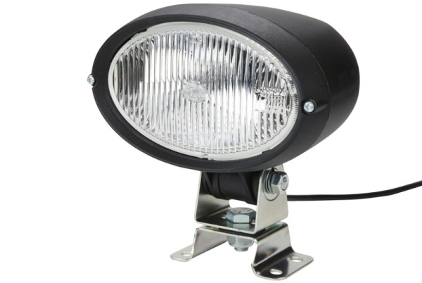 HELLA Halogen-Arbeitsscheinwerfer, Oval 100, 12V, Anbau/Schraubanschluss, 4-Punkt Befestigung, Geländeausleuchtung, offene Kabelenden, 1GA 996 161-391