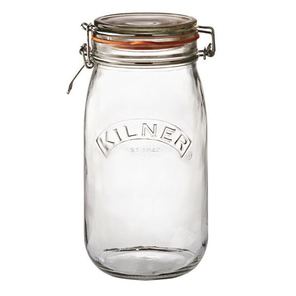 Kilner Weckglas 1,5L, starker Metallclip oben hält die Dichtung an ihrem Platz, GL253