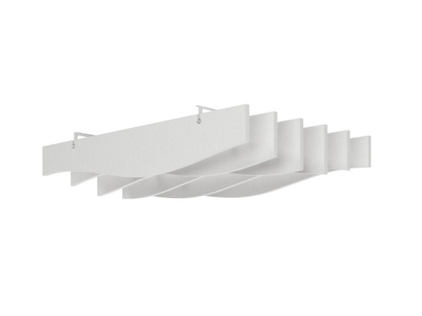 Hammerbacher Akustik Baffeln, Sinuswelle, Farbe: Weiß, Filzoptik, VADB1S1510/WW/W