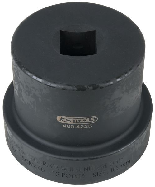KS Tools 1" Achsmuttern-Schlüssel mit Führungsbund, 12-kant, 85 mm, 460.4225