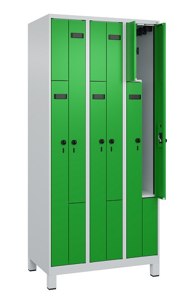 C+P Z-Spind Evolo PLUS, Füße, 6 Fächer, 1950x900x500mm, 7035/6037, Drehriegel, 049013-306 S10008