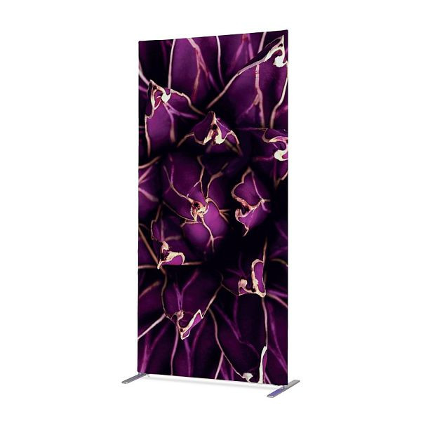Showdown Displays Textil Raumteiler Deko 100-200 Doppel Kaktus Violett ECO, ZBSLIM100-200-DI822ECO