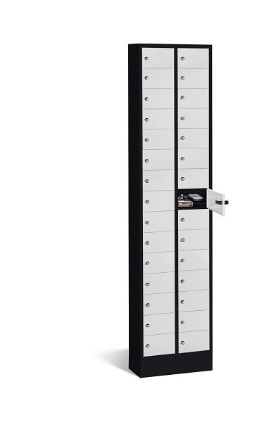 C+P Kleingefachschrank Intro, H1950xB460xT200mm, Farbe: Schwarzgrau / Lichtgrau, 80700-201 S10023