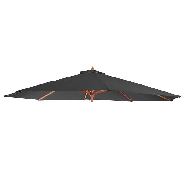 Mendler Ersatz-Bezug für Sonnenschirm Florida, Sonnenschirmbezug Ersatzbezug, Ø 3,5m Polyester 8 Streben, anthrazit, 81656