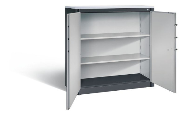 C+P Feuerschutzschrank Certos, H1226xB1200xT500mm, Farbe: Schwarzgrau / Weißaluminium, Klinkengriff, 3 OH, 1181-00 S10553