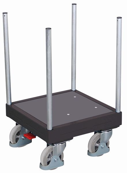 VARIOfit Langmaterialroller, Ladefläche: 625 x 625 mm, RAL 7016 anthrazitgrau, sw-700.710/AG