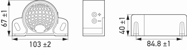 HELLA Rückfahrwarner, BM10, 110dB(A), Frequenzbereich von: 700Hz, Frequenzbereich bis: 2800Hz, geschraubt, Stecker: Schraubkontakt, 9-48 V, 3SL 009 148-141