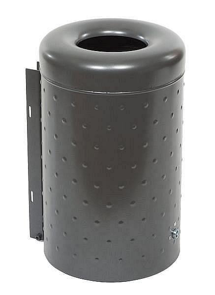 Renner Rund-Abfallbehälter ca. 50 L (Noppenblech-Design), mit Bodenentleerung, feuerverzinkt, 7008-10FV