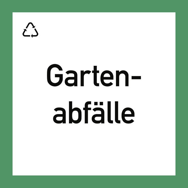 Moedel Wertstoffkennzeichnung "Gartenabfälle", Kunststoff, 300x300 mm, 99155