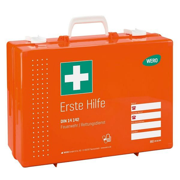 WERO Erste Hilfe Koffer DIN 14142:2018 (RTW, KTW, Feuerwehr) in Werotop 450, 206284