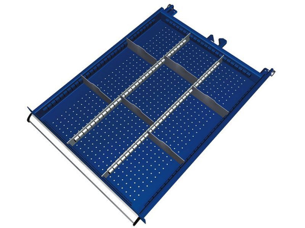 KLW Einteilungsmaterialsatz für Schubladen Fachhöhe 100 & 125 mm in SEB - Schrank, Schrankgröße 572 x 750 mm B x T, B02, SEB-B02-068