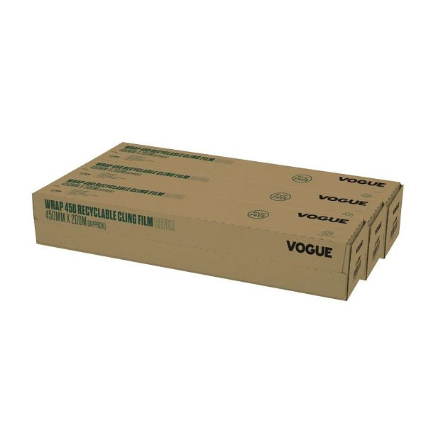 Vogue Wrap450 Eco Frischhaltefolie Nachfüllpackung (3 Stück), CU258