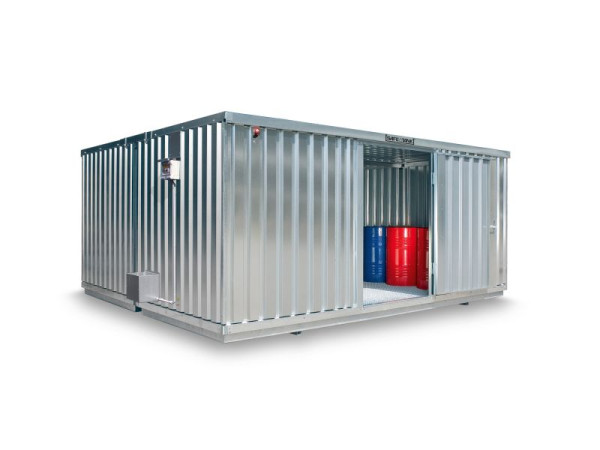 SÄBU SAFE Tank Kombination 4000, ALG, verzinkt, zerlegt, nicht isoliert, 5.380 x 4.340 x 2.300 mm, Einflügeltür auf der 5 m Seite, F119450101