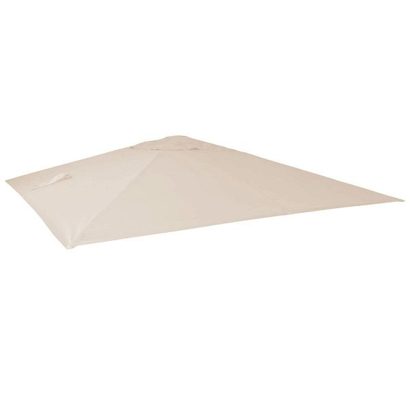 Mendler Ersatz-Bezug für Luxus-Ampelschirm HWC-A96, Sonnenschirmbezug, 3,5x3,5m (Ø4,95m) Polyester 4kg, creme, 70114