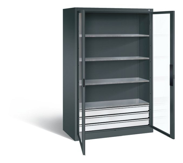 C+P Werkzeugschrank Acurado, H1950xB1200xT600mm, Farbe: Anthrazitgrau, Muldengriff, 8932-553 S10065