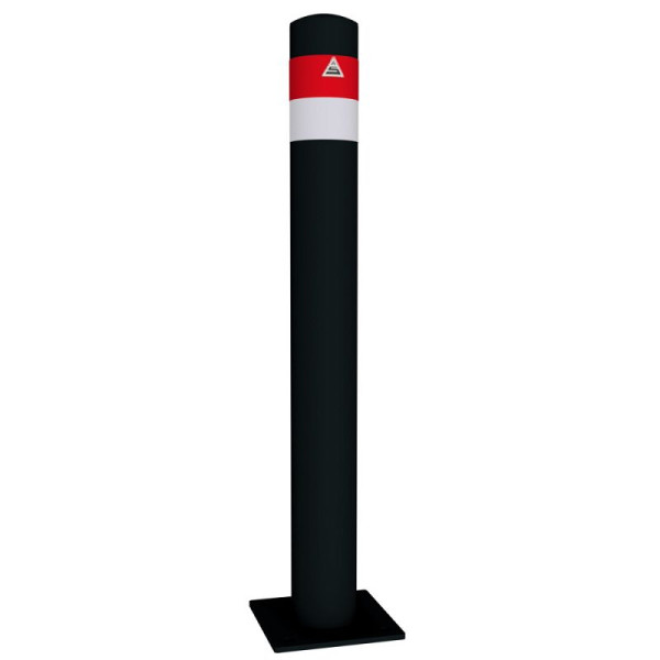 STEIN HGS Absperrpfosten Ø 91 mm, schwarz matt, rot,weiß,schwarz, 80478.0001
