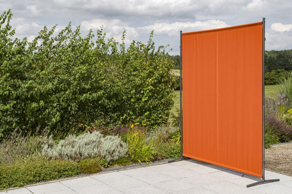 Merxx Sichtschutz Textil, 157 x 190 cm, 1 Segment, terracotta, Stahlgestell mit Textilbespannung, 26933-316