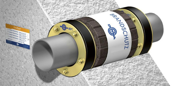 DOYMA Curaflam Brandschutz-Durchführung 2xA BSHB mit DPS DN 150, für 86,0 - 94,0 GGV / EPDM, 307709015000