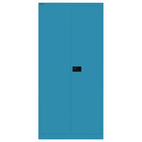 Bisley Flügeltürenschrank UNIVERSAL, 4 Fachböden für 5 Ordnerhöhen, Breite 914 mm, Tiefe 400, 686 azur, Belastbarkeit: 70kg je Fachboden, E782A04686