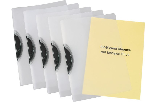 Eichner Swing Clipmappen, Transparent, Clip-Farbe: schwarz, VE: 25 Stück, 9218-00909