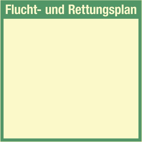 Moedel Flucht- und Rettungsplan ohne Legende, Kunststoff, langnachleuchtend, 604x604 mm, 57127
