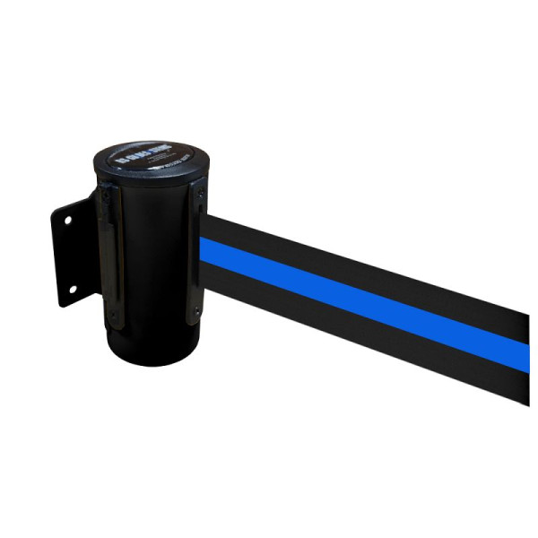 Stein HGS Wandgurtkassette -P-Line Future-, schwarz, schwarz/blau/schwarz waagerecht (gestreift), mit magnetischem Gurtendstück, 12850j-0704