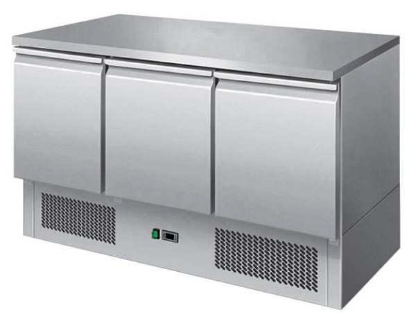 gel-o-mat Kühltisch In Saladettenbauform, Modell ESL3851GR mit 3 Türen, 560KT.3GL