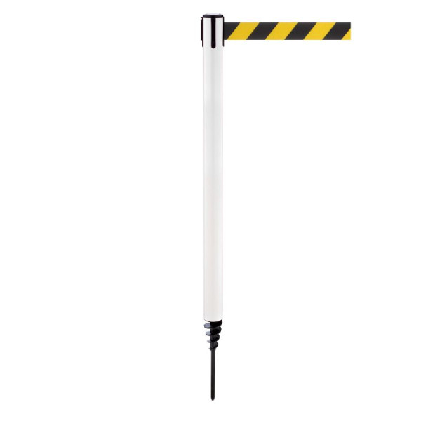 Stein HGS Personenleitsystem -P-Line Outside-, weiß, schwarz/gelb diagonal (schraffiert), mit Sicherheitsverschluss (selbstlösend), 37690-1302