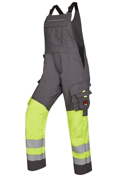ROFA Latzhose 4592536 APC 1 - APC 2, Größe 60, Farbe 424-grau-leuchtgelb, 4592536-424-60
