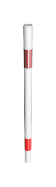 Schake Schutzgeländer Stahlrohr Ø 48 mm, Querholm aus Stahlrohr, Rohrlänge: 1000 mm, feuerverzinkt, weiß / rot, 448_43B