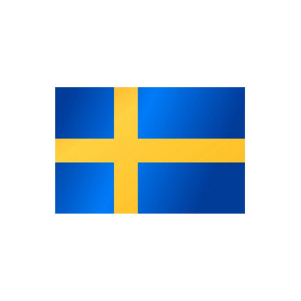 Stein HGS Länderflagge Schweden, 100 x 150 cm (Querformat), mit Seil und Schlaufe, FlagTop 110 g/m², für Fahnenmasten 6 m, ohne Hohlsaum, 27542