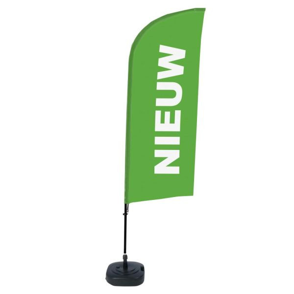 Showdown Displays Beachflag Alu Wind Komplett-Set Neu Grün Niederländisch, BFAW310-WT21-I85