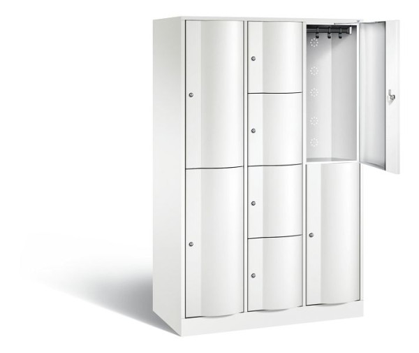 C+P Kombi-Schließfachschrank Resisto, H1950xB1148xT540mm, Farbe: Verkehrsweiß, 8070-3722 S10037