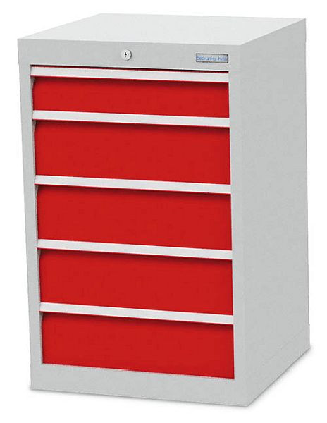 Bedrunka+Hirth Schubladenschrank, Tiefe 500 mm, R 18-16, 530 x 500 x 819 mm, 5x Schubladen 1x100VA, 4x 150VA, Tragkraft 75 kg, 48.140-75