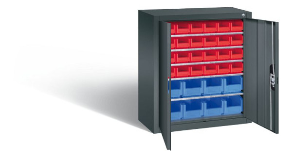 C+P Magazinschrank Serie 13, H830xB700xT300mm, Farbe: Anthrazitgrau, Muldengriff, 134013-24 S10027