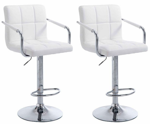 CLP Barhocker Lucy V2 chrom, weiß, VE: 2 Stück, 315807