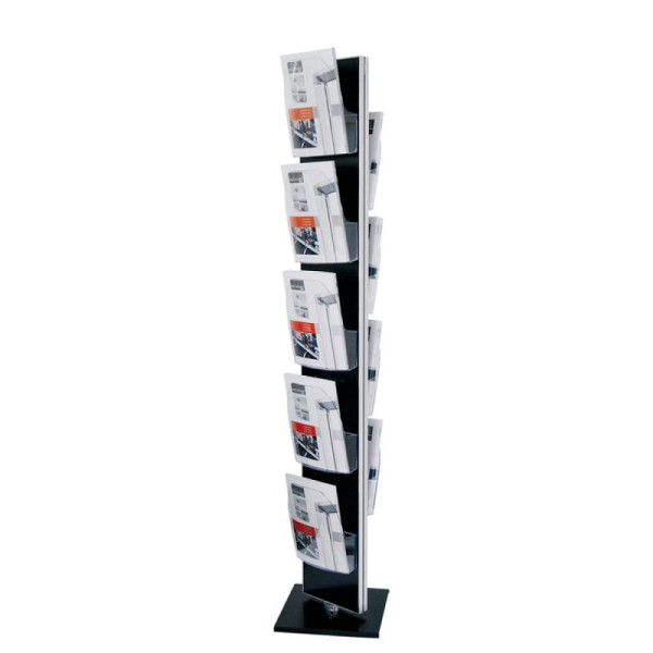 Stein HGS Mobiler Infoständer -DACAPO TWIST-, Paneel und Basis schwarz, 36881