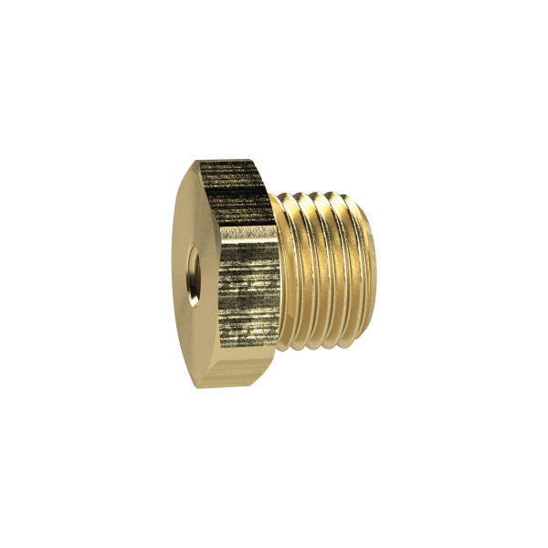 Riegler Reduziernippel kurz, M5, M3 innen, SW 7, Messing, 134468